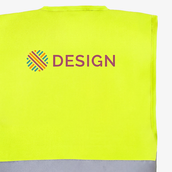 Unisex-Signalweste, einseitig bedruckt, R&uuml;cken