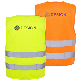 Unisex-Signalweste, einseitig bedruckt