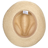 Unisex-Strohhut aus Kunstfasern mit bedrucktem Hutband