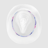 Unisex-Strohhut aus Polyester mit bedrucktem Hutband