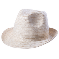 Unisex-Trilby-Strohhut aus synthetischem Papier, ohne Werbeanbringung