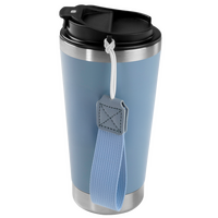 Vakuumisolierter Edelstahlbecher mit Trageschlaufe unbedruckt