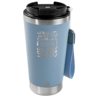 Vakuumisolierter Edelstahlbecher mit Trageschlaufe graviert