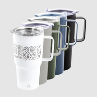 Vakuumisolierter XL-Edelstahlbecher mit Griff graviert