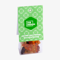 Vegane Fruchtgummi Fruchtsaftbären im Folienbeutel