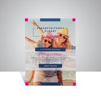 Plakat rechteckig, farbig bedruckt, stehen