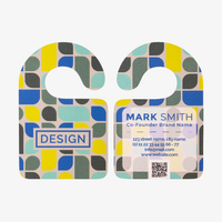 Visitenkarte Anhänger, 55 x 85 mm, 2-seitig, 4/4-farbig CMYK Gestaltung