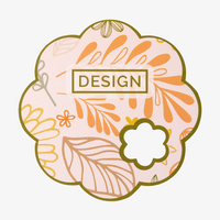 Visitenkarte Blume, 85 x 85 mm, 1-seitig, 4/0-farbig CMYK