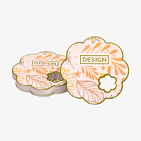 Visitenkarte Blume, 85 x 85 mm, 2-seitig, 4/4-farbig CMYK Design