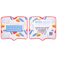 k Visitenkarte Buch, 85 x 85 mm, 2-seitig, 4/4-farbig CMYK, Vorder- und Rückseite