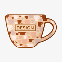 Visitenkarte Café, 85 x 55 mm, 2-seitig, 4/4-farbig CMYK