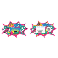 Visitenkarte Comic, 85 x 55 mm, 2-seitig, 4/4-farbig CMYK, Vorder- und Rückseite