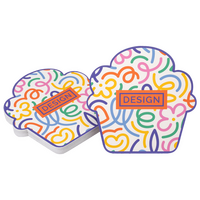  Visitenkarte Cupcake, 85 x 85 mm, 1-seitig, 4/0-farbig CMYK, einseitig Vorderseite