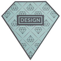 Visitenkarte Diamant, 85 x 85 mm, 1-seitig, 4/0-farbig CMYK, einseitig