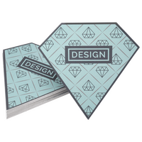 Visitenkarte Diamant, 85 x 85 mm, 2-seitig, 4/4-farbig CMYK, beidseitig Vorderseite