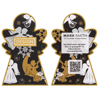 Visitenkarte Engel, 55 x 85 mm, 2-seitig, 4/4-farbig CMYK, Vorder- und Rückseite