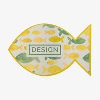 Visitenkarte Fisch, 85 x 55 mm, 1-seitig, 4/0-farbig CMYK