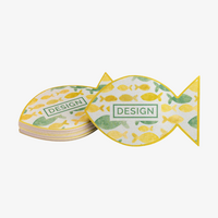 Visitenkarte Fisch, 85 x 55 mm, 1-seitig, 4/0-farbig CMYK Gestaltung