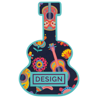 Visitenkarte Gitarre, 55 x 85 mm, 1-seitig, 4/0-farbig CMYK, einseitig