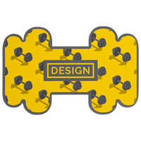 Visitenkarte Hantel, 85 x 55 mm, 2-seitig, 4/4-farbig CMYK, beidseitig