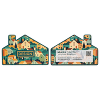 Visitenkarte Haus, 85 x 55 mm, 2-seitig, 4/4-farbig CMYK, Vorder- und Rückseite