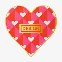 Visitenkarte Herz, 85 x 85 mm, 1-seitig, 4/0-farbig CMYK