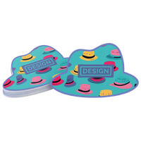 Visitenkarte Hut, 85 x 55 mm, 1-seitig, 4/0-farbig CMYK, einseitig Vorderseite