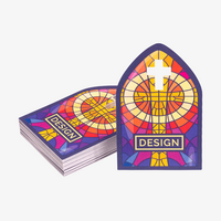 Visitenkarte Kirche, 55 x 85 mm, 2-seitig, 4/4-farbig CMYK Design