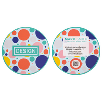 Visitenkarte Kreis, 85 x 85 mm, 2-seitig, 4/4-farbig CMYK, Vorder- und Rückseite