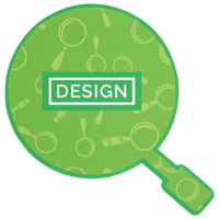 Visitenkarte Lupe, 85 x 85 mm, 1-seitig, 4/0-farbig CMYK, einseitig