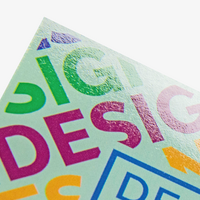 Visitenkarte, farbig bedruckt, details