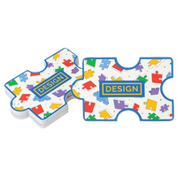 Visitenkarte Puzzleteil, 85 x 55 mm, 1-seitig, 4/0-farbig CMYK, einseitig Vorderseite