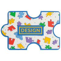 Visitenkarte Puzzleteil, 85 x 55 mm, 1-seitig, 4/0-farbig CMYK, einseitig