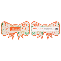 Visitenkarte Schleife, 85 x 55 mm, 2-seitig, 4/4-farbig CMYK, Vorder- und Rückseite