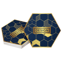 Visitenkarte Sechseck, 85 x 85 mm, 1-seitig, 4/0-farbig CMYK, einseitig Vorderseite