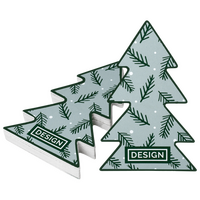 Visitenkarte Tannenbaum, 55 x 85 mm, 2-seitig, 4/4-farbig CMYK, beidseitig Vorderseite