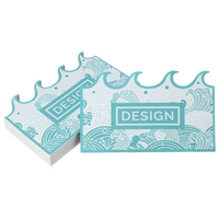 Visitenkarte Wellen, 85 x 55 mm, 1-seitig, 4/0-farbig CMYK, einseitig Vorderseite