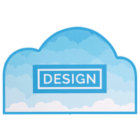 Visitenkarte Wolke, 85 x 55 mm, 1-seitig, 4/0-farbig CMYK, einseitig