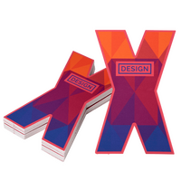 Visitenkarte X, 55 x 85 mm, 1-seitig, 4/0-farbig CMYK, einseitig Vorderseite