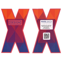 Visitenkarte X, 55 x 85 mm, 2-seitig, 4/4-farbig CMYK, Vorder- und Rückseite