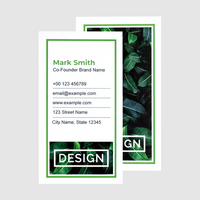 Visitenkarten hoch 4/4 farbig 50 x 90 mm (beidseitiger Druck), 1,5mm starke Holzschliffpappe