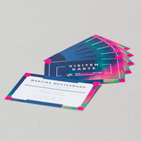 Visitenkarten, farbig bedruckt, liegend