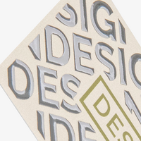 Visitenkarte, farbig bedruckt, details