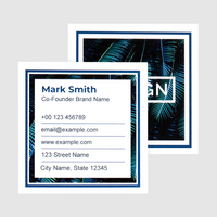 Visitenkarten quadratisch 4/4 farbig 55 x 55 mm (beidseitiger Druck), 1,5mm starke Holzschliffpappe