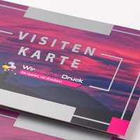 Visitenkarten quer, farbig bedruckt, Silber