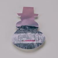 Wahlplakat, farbig bedruckt, liegend, Schneemann Form