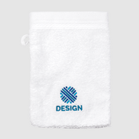 Waschlappen Organic, 550 g/m², bestickt