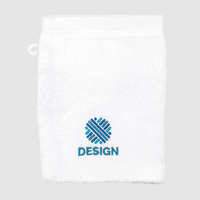 Waschlappen Premium, 500 g/m², bestickt