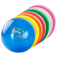 aufgereihte Wasserbälle in vielen verschiedenen Farben 