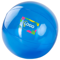 aufgeblasener blauer Wasserball mit Digitaltransferdruck